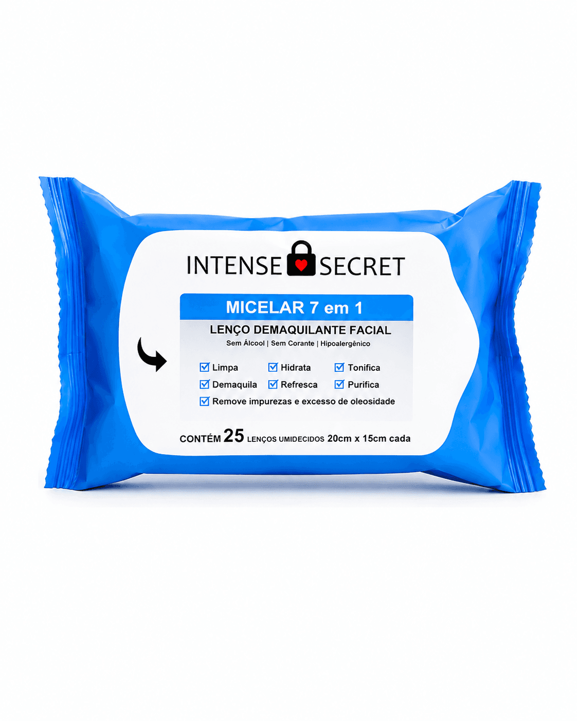 Intense Secret Lenço Demaquilante Micelar 7 Em 1